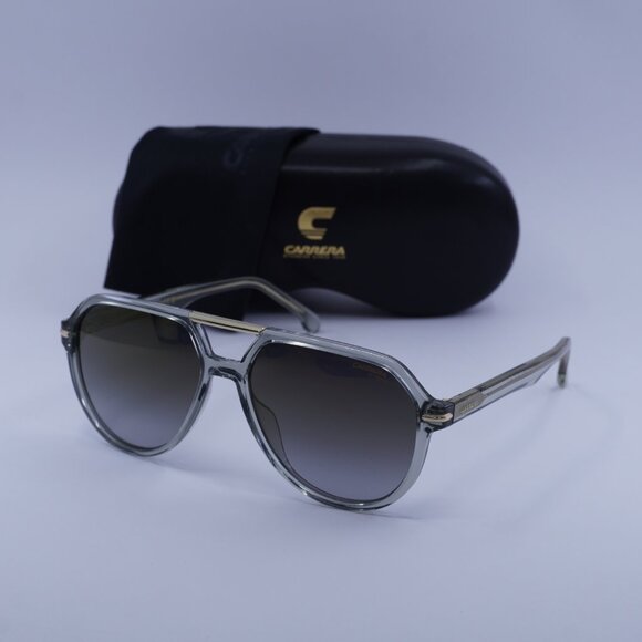 CARRERA 315/S 0KB7 FQ Sunglasses Transparent Grey Aviator Frame, Grey Lenses - Picture 11 of 11